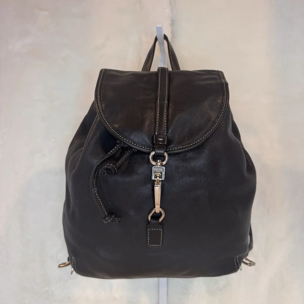 Vintage Coach Legacy Leather Backpack 9368  Black Purse